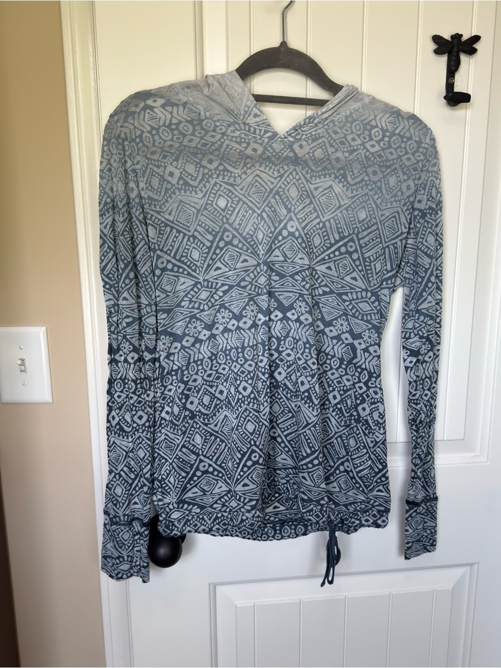 Athleta Hidden Lake Black Firestone Burnout Hoodie
